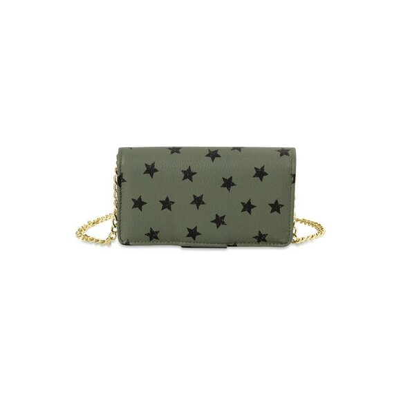 NWT No Boundaries Women’s Faux Green Black Stylish Leather Phone Crossbody Bag - Picture 2 of 4